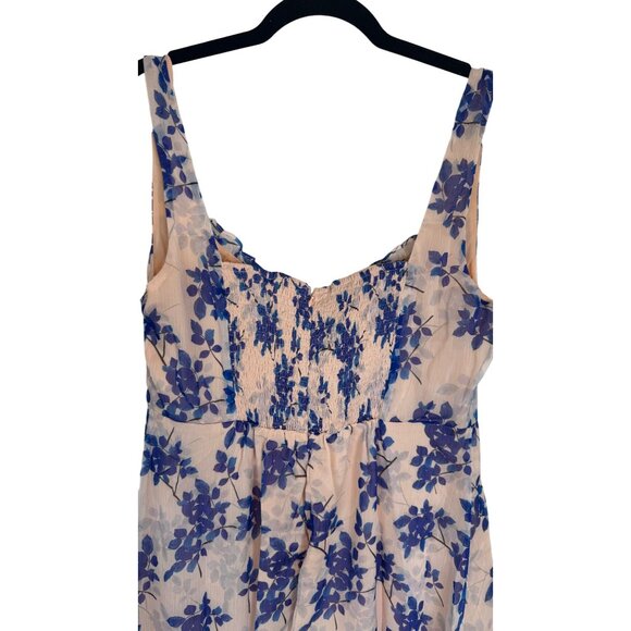 NWT XL ASTR The Label Floral Print Sleeveless Midi Dress Ruffle Hem - Picture 5 of 16